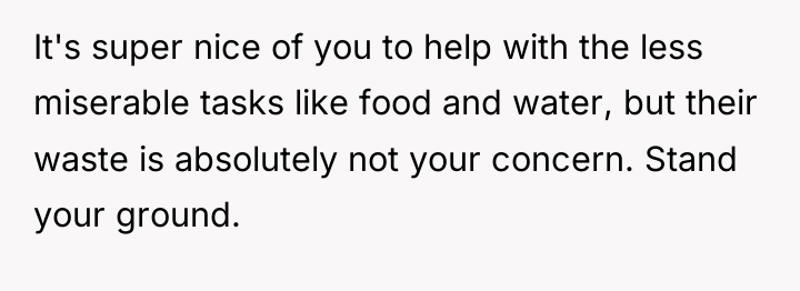 It's super nice of you to help with the less...