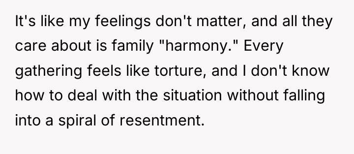 It's like my feelings don't matter, and all they care...