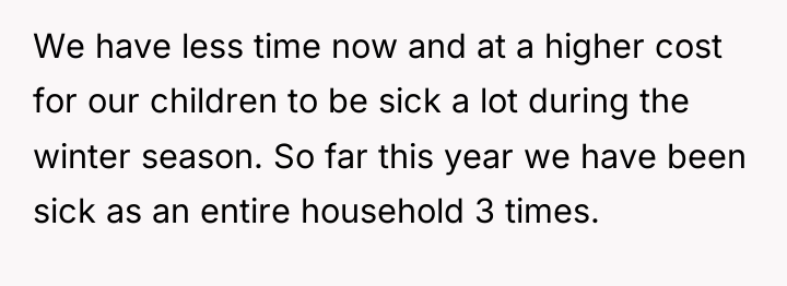 We have less time now and at a higher cost...