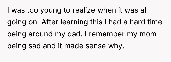 I was too young to realize when it was all...