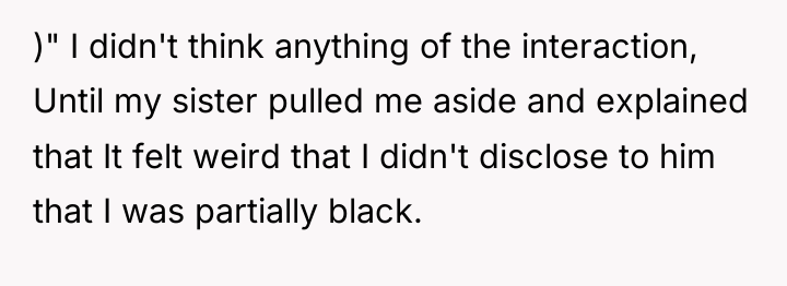 )" I didn't think anything of the interaction, Until my...