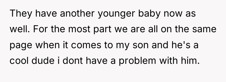 They have another younger baby now as well. For the...