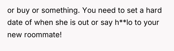 or buy or something. You need to set a hard...