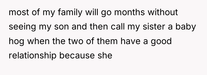 most of my family will go months without seeing my...