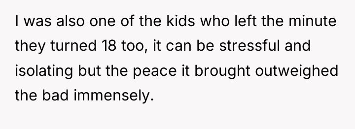 I was also one of the kids who left the...
