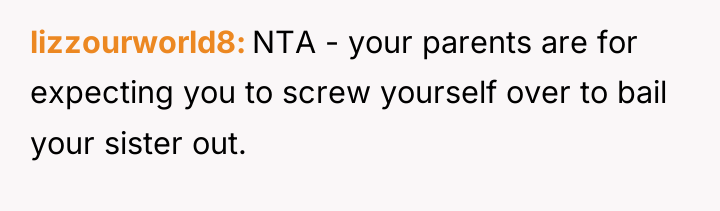 lizzourworld8 NTA - your parents are for expecting you to...