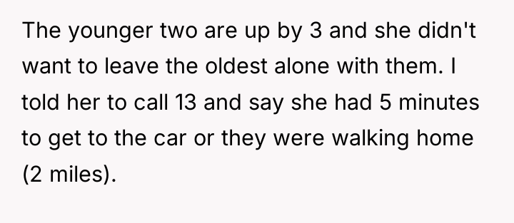 The younger two are up by 3 and she didn't...