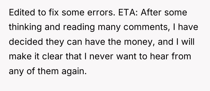 Edited to fix some errors. ETA: After some thinking and...