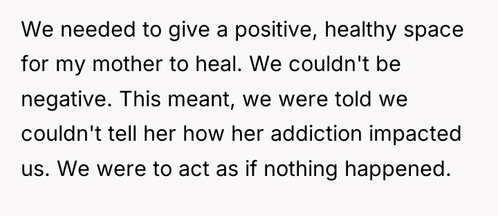 We needed to give a positive, healthy space for my...