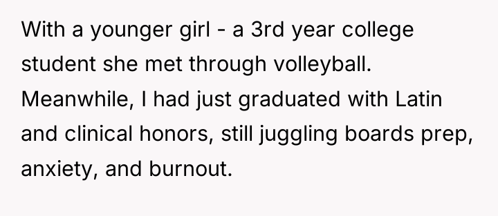With a younger girl - a 3rd year college student...