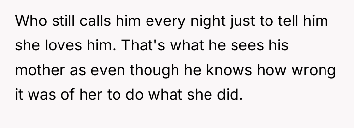 Who still calls him every night just to tell him...