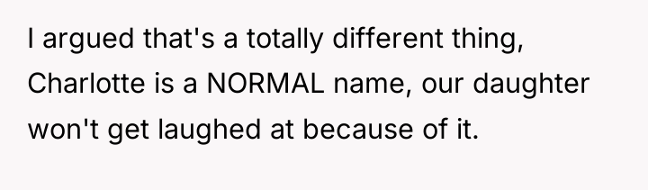 I argued that's a totally different thing, Charlotte is a...