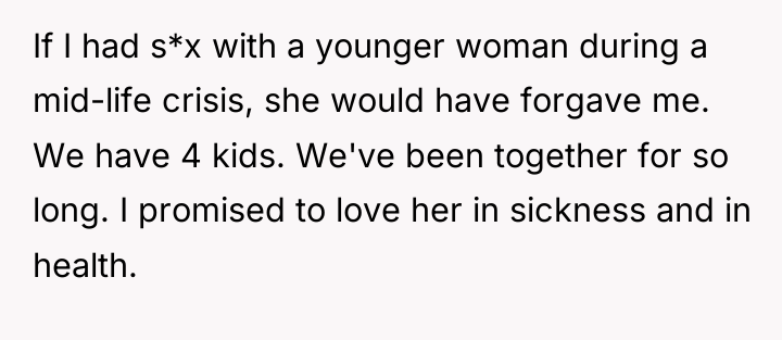 If I had s*x with a younger woman during a...