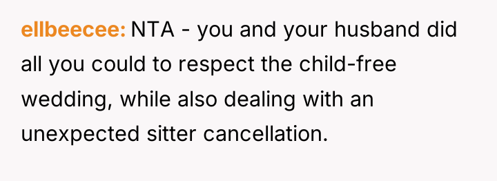 ellbeecee NTA - you and your husband did all you...
