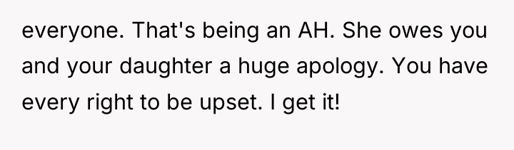 everyone. That's being an AH. She owes you and your...