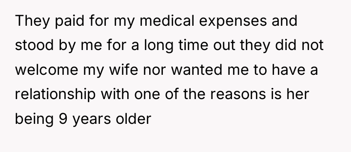 They paid for my medical expenses and stood by me...