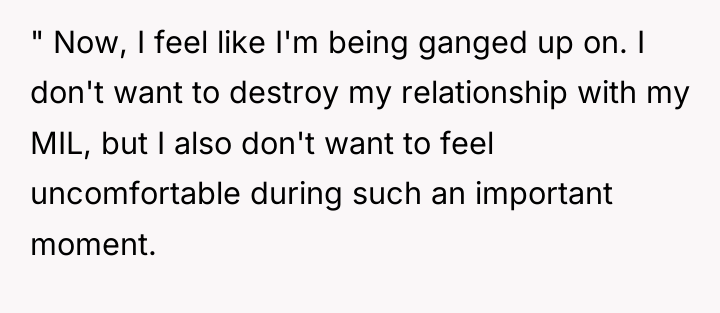 " Now, I feel like I'm being ganged up on....