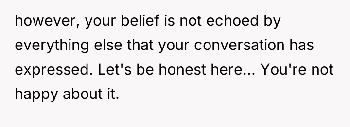 however, your belief is not echoed by everything else that...