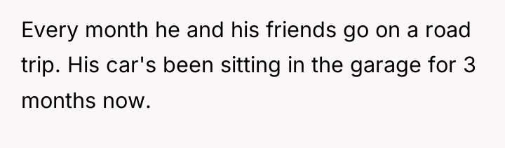Every month he and his friends go on a road...