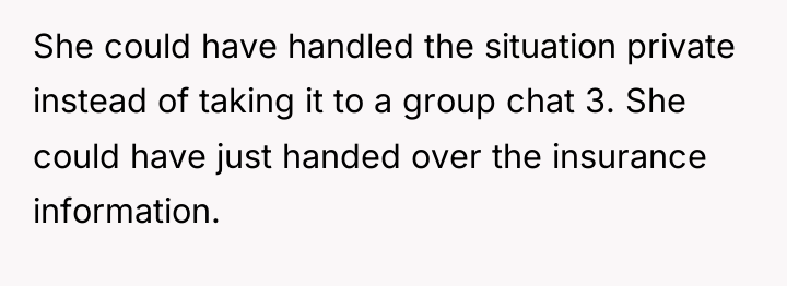 She could have handled the situation private instead of taking...