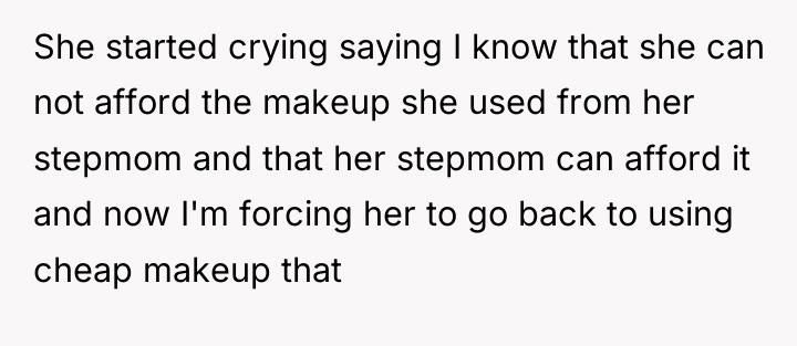 She started crying saying I know that she can not...