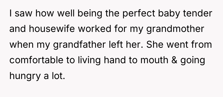 I saw how well being the perfect baby tender and...