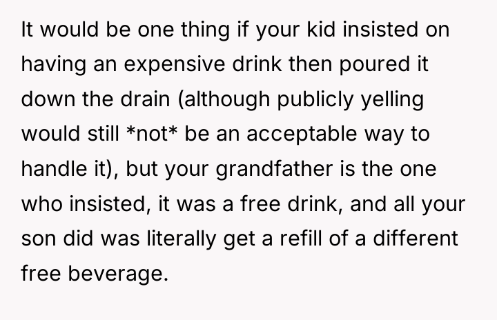 It would be one thing if your kid insisted on...