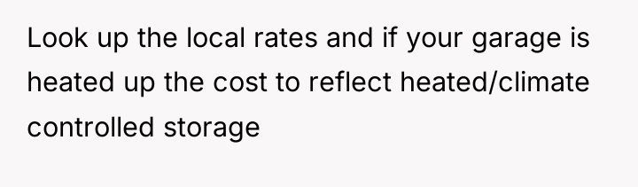 Look up the local rates and if your garage is...