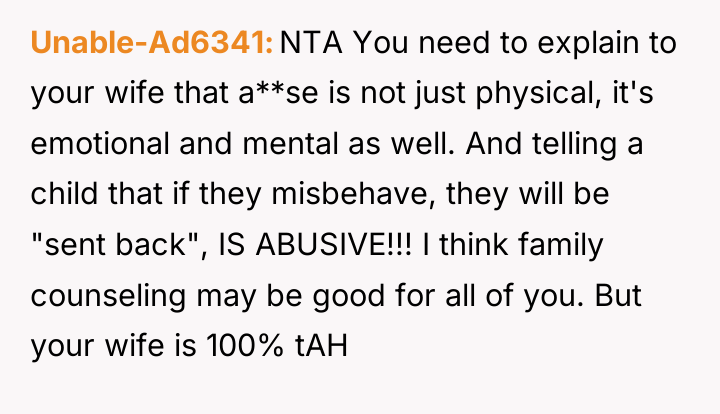 Unable-Ad6341 NTA You need to explain to your wife that...