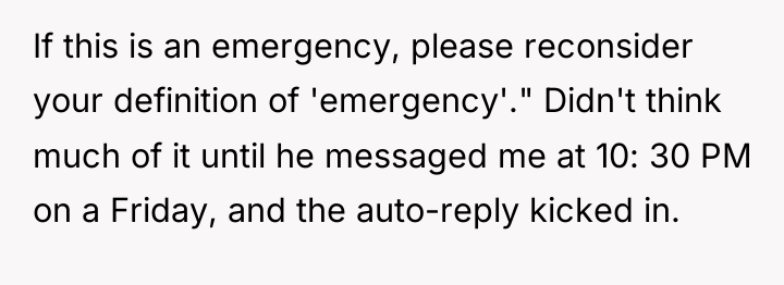 If this is an emergency, please reconsider your definition of...