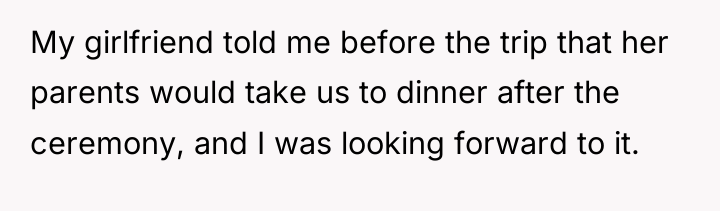 My girlfriend told me before the trip that her parents...