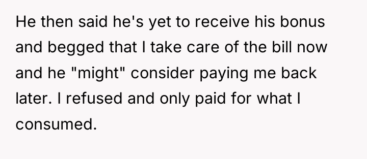 He then said he's yet to receive his bonus and...