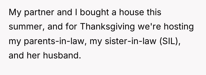 My partner and I bought a house this summer, and...