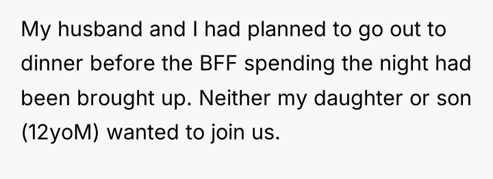 My husband and I had planned to go out to...
