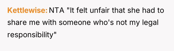 Kettlewise NTA "It felt unfair that she had to share...