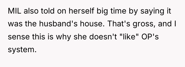 MIL also told on herself big time by saying it...