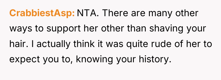 CrabbiestAsp NTA. There are many other ways to support her...