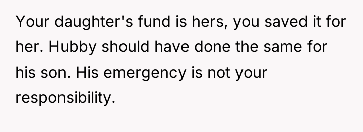 Your daughter's fund is hers, you saved it for her....