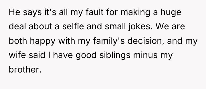 He says it's all my fault for making a huge...