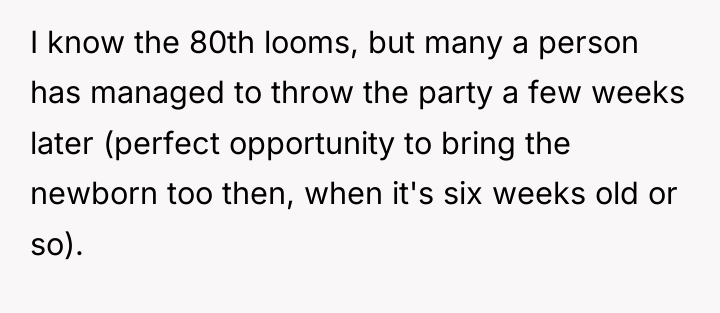 I know the 80th looms, but many a person has...