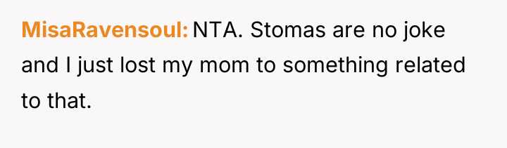 MisaRavensoul NTA. Stomas are no joke and I just lost...