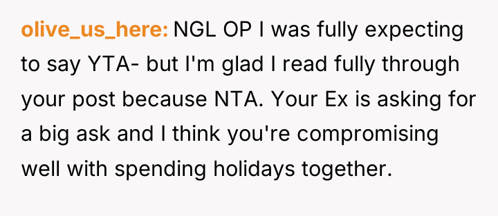 olive_us_here NGL OP I was fully expecting to say YTA-...