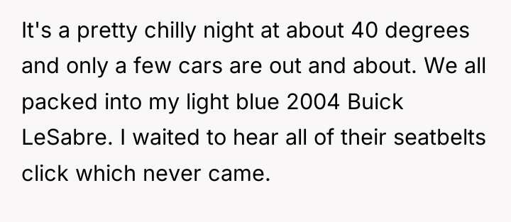 It's a pretty chilly night at about 40 degrees and...