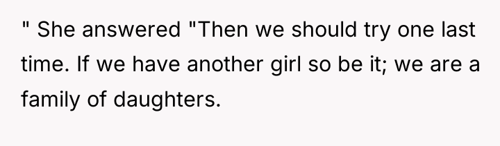 " She answered "Then we should try one last time....