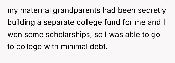 my maternal grandparents had been secretly building a separate college...