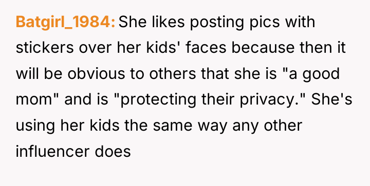Batgirl_1984 She likes posting pics with stickers over her kids'...