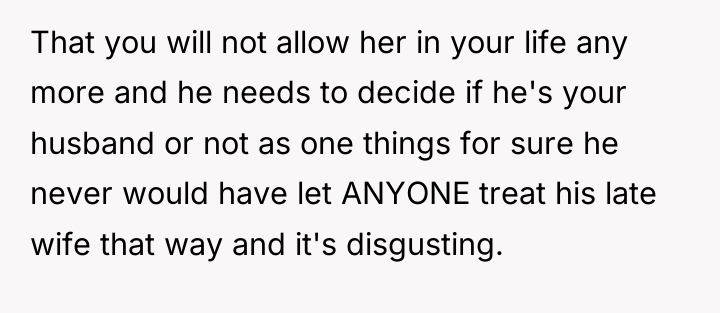 That you will not allow her in your life any...