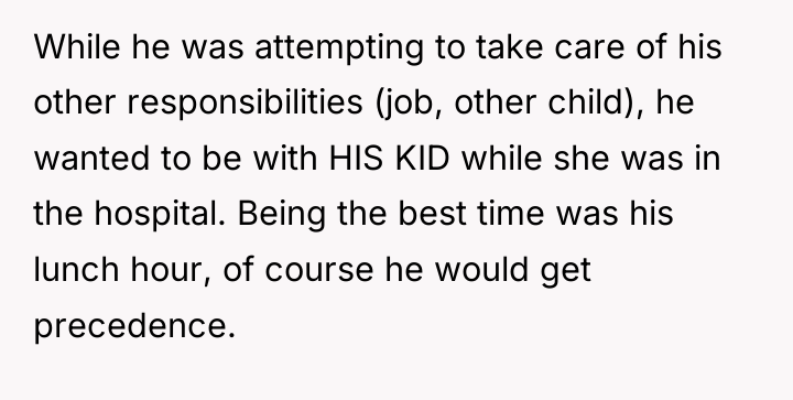 While he was attempting to take care of his other...