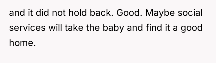 and it did not hold back. Good. Maybe social services...
