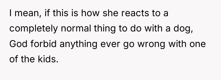 I mean, if this is how she reacts to a...